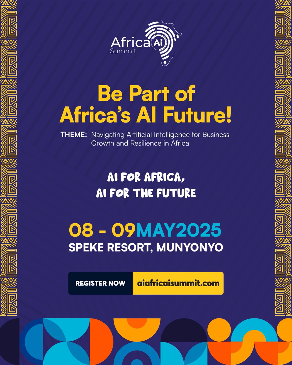 Join Africa’s thought leaders, policymakers, academics and industry experts as we explore how AI is transforming businesses, governance, and livelihoods across the continent🌍
 
📅 May 8-9, 2025  
📍 Speke Resort Munyonyo, Kampala, Uganda  

REGISTER NOW aiafricasummit.com