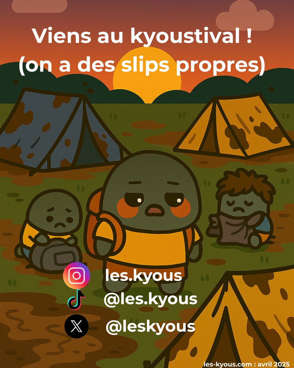 leskyous's tweet photo. ☀️ Les Kyoustivals
Une BD absurde, mignonne, trempée… et probablement sponsorisée par une tante.
👉 Toute l’histoire ici : https://t.co/vm3b7lMTyD
#LesKyous #KyouCore #BDabsurde https://t.co/7k5EG0VXWU