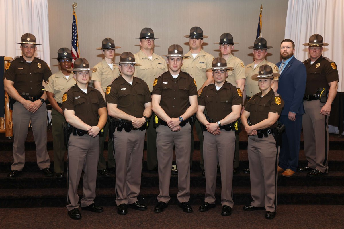 IowaDPS's tweet photo. We are proud to announce the graduation of 5 Troopers from the 52nd DPS Basic Academy! After several weeks of intensive training, they're ready to serve our state! Congratulations to the graduates and their families. #DPSGraduation #WeAreDPS #PublicService https://t.co/LjmUX8Jtpn