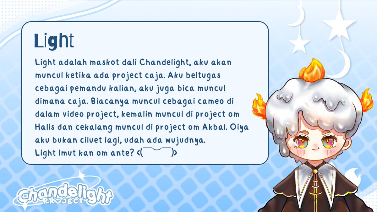 Chandelianss's tweet photo. Hai hallo!!! ✧(｡•̀ᴗ-)✧
I'm Light and i will be your guide! 

#chandelianss 
(1) https://t.co/JedLiaP1kH