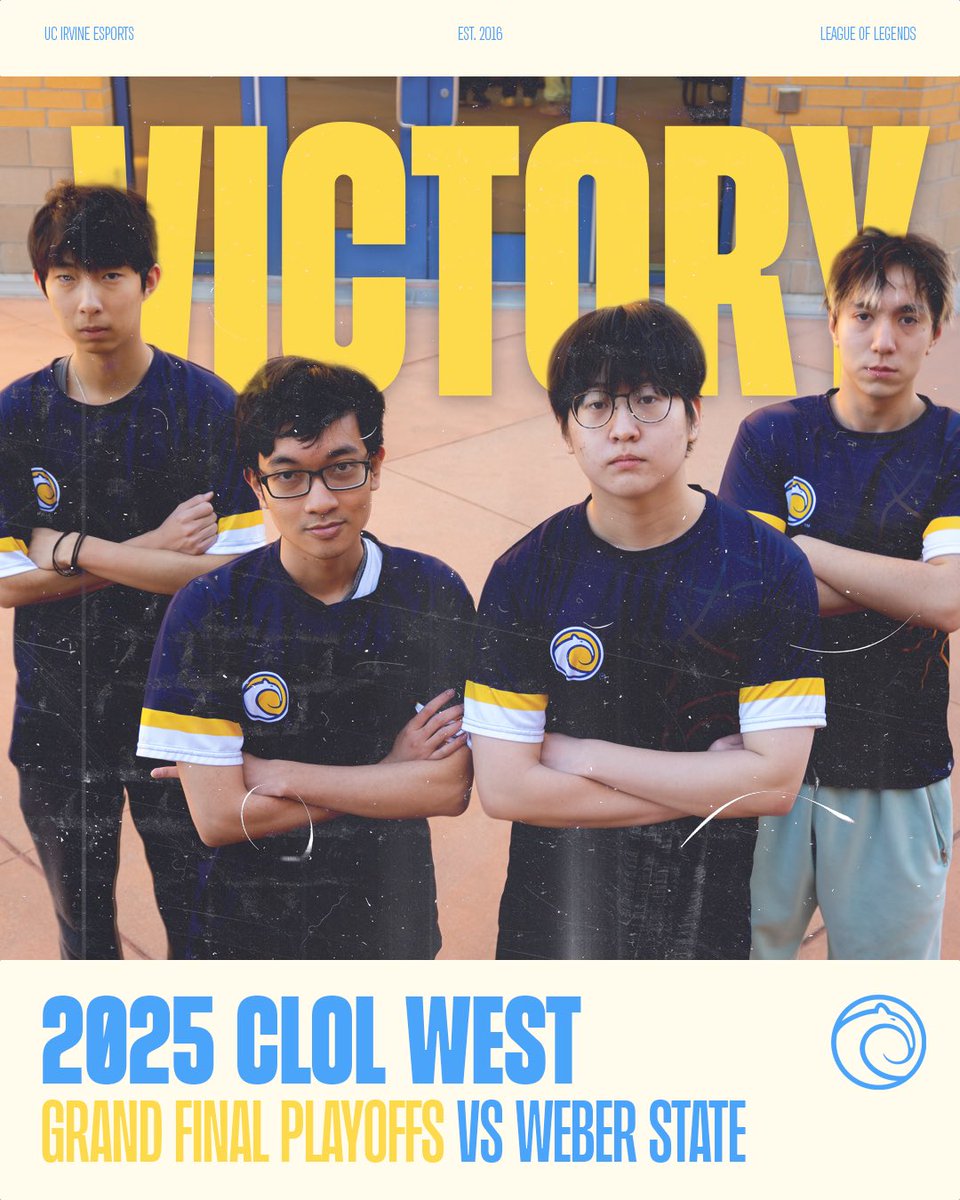 UC Irvine are your WEST COAST CHAMPIONS! 🫵🏆 

Our League teamed finished off CLOL West with a 3-0 match. #UCIWin #LoL