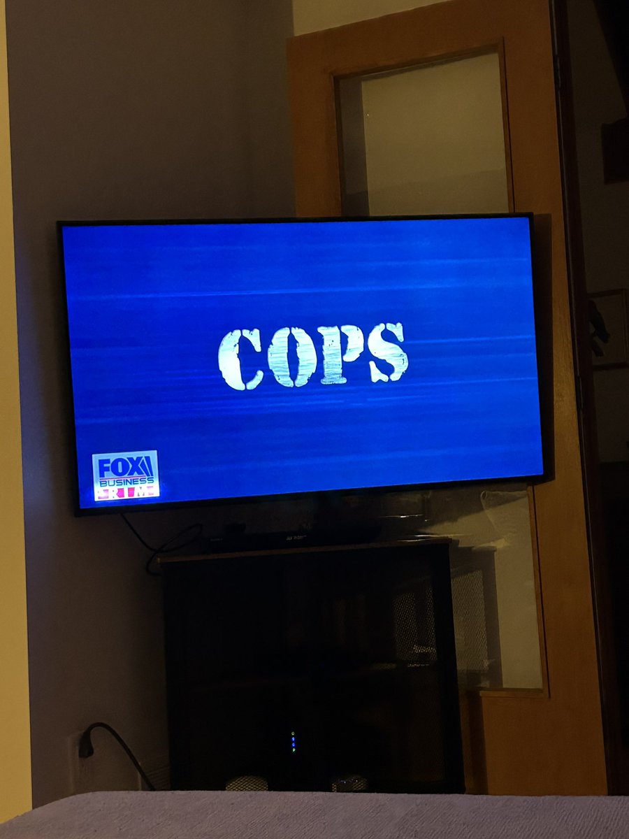 And <a href="/FoxBusiness/">FOX Business</a> is airing an episode of Cops… hahaha. WTF?