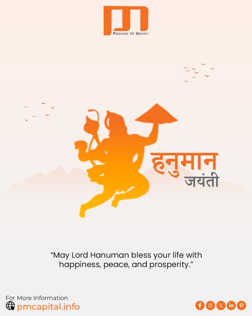 pmcapitalpvtltd's tweet photo. May Lord Hanuman bless your life with happiness, peace, and prosperity.

🙏 Happy Hanuman Jayanti🙏

#HanumanJayanti #HanumanJayanti2025 #HappyHanumanJayanti #HanumanJanmotsav #Hanumanji #LordHanuman #SpiritualVibes #DivineEnergy #Loan #Finance #Rajkot #India #PMCapitalLimited https://t.co/JQbh95eJML