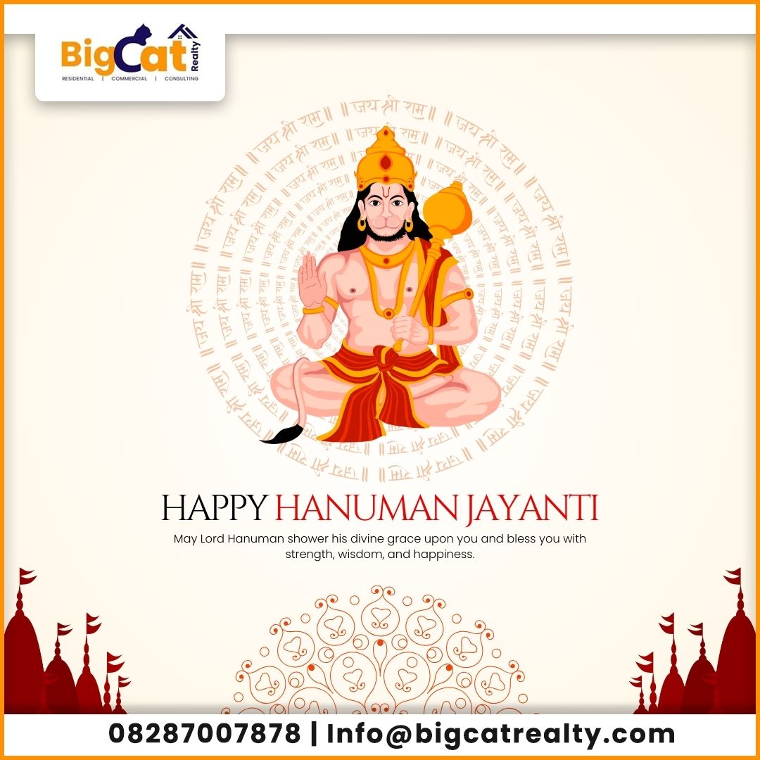 BigCat Realty (@bigcatrealty) on Twitter photo Wishing you strength, courage & success on this auspicious #HanumanJayanti 🙏
– Team BigCatRealty
📞 08287007878 | ✉️ info@bigcatrealty.com
#BigCatRealty #FestivalVibes #DivineBlessings Wishing you strength, courage & success on this auspicious #HanumanJayanti 🙏
– Team BigCatRealty
📞 08287007878 | ✉️ info@bigcatrealty.com
#BigCatRealty #FestivalVibes #DivineBlessings