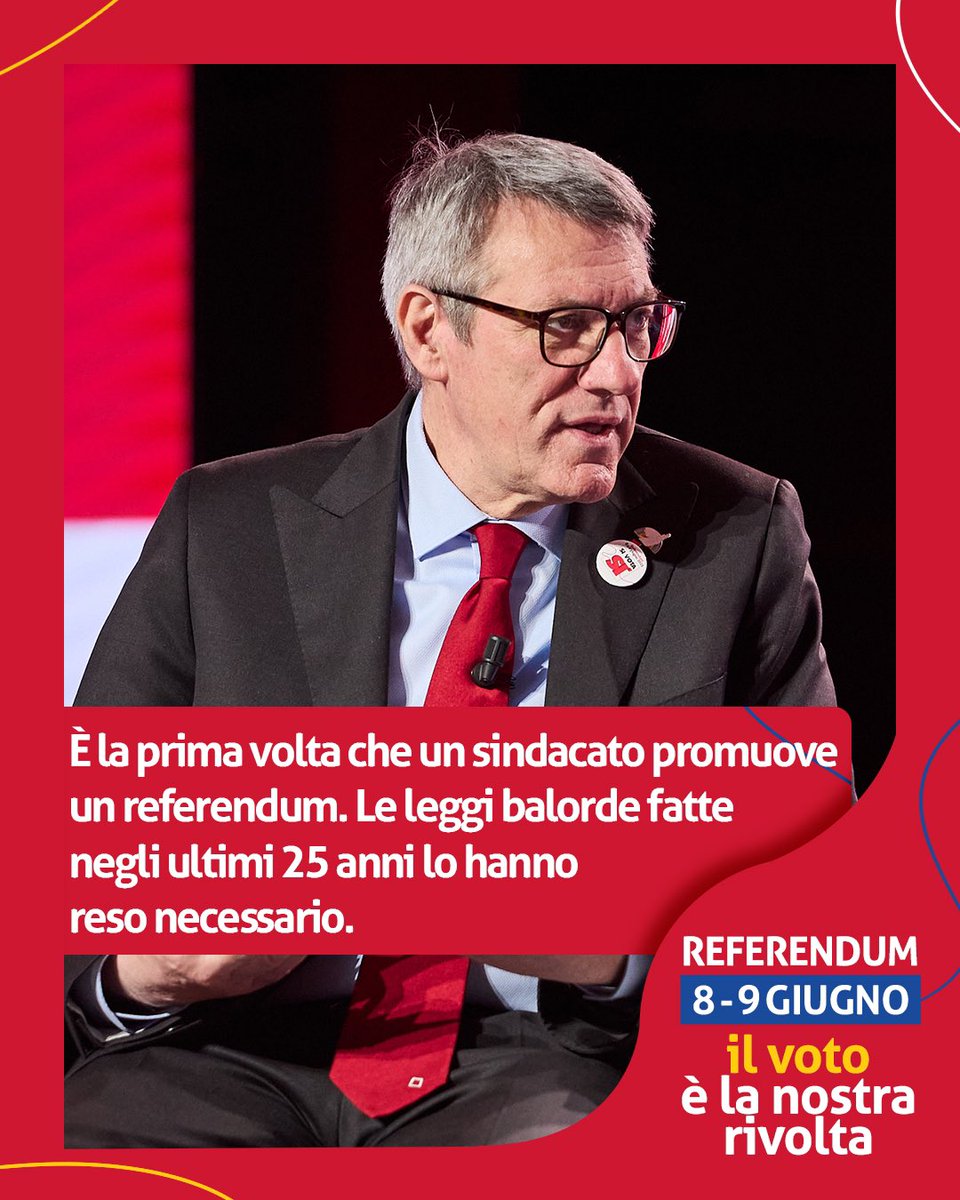 CGILCatania's tweet photo. 🗣️ “È la prima volta che un sindacato promuove un #referendum. Negli ultimi 25 anni i governi hanno fatto delle leggi che noi consideriamo balorde, che hanno determinato un livello di precarietà e insicurezza sui luoghi di lavoro senza precedenti”. Maurizio Landini a Futura 2025 https://t.co/sI1BCiAdkP