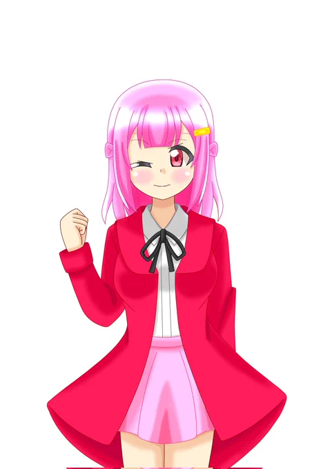 藤沢あかりちゃんのイラストが完成しました#オリキャラ 