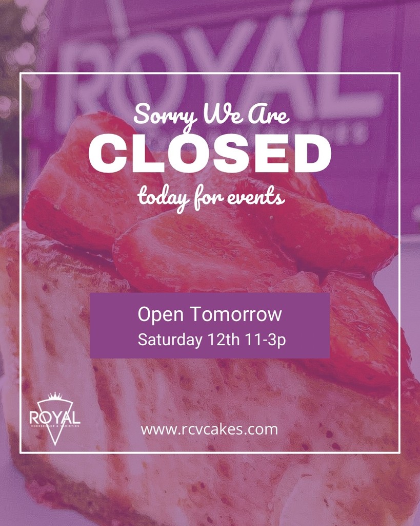 We’re closed today but we’re open tomorrow! 

Catch the menu release Saturday morning! 

See you then dessert lovers ❤️