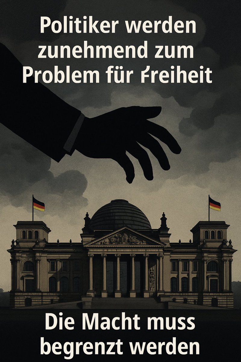 Immer mehr Politiker in Deutschland verstehen sich nicht als Diener des Volkes,sondern als Erzieher.Wer Kritik als Gefahr sieht, wer Medien lenken will,wer Debatten scheut,ist kein Teil der Lösung,sondern Teil des Problems.Freiheit braucht Kontrolle.Auch und gerade über die Macht