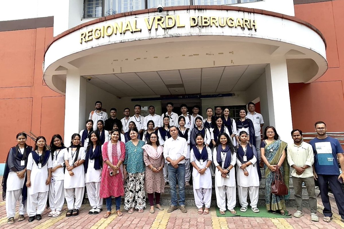 rmrcne's tweet photo. Biomedical research orientation and exposure visit for DHSK College Students to Research Facility at Regional VRDL, ICMR-RMRC NE, Dibrugarh on 11th April 2025. https://t.co/W9GOqnNeUW