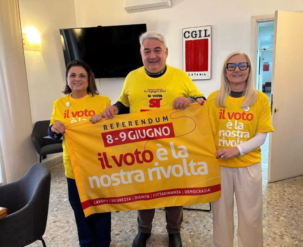 CGILCatania's tweet photo. 🟥 Conto alla rovescia per BattiQuorum-La festa dei diritti! Ci vediamo sabato 12 alle 18   in piazza Mazzini a Catania! 

🖐️ sì 🗳️

#Referendum2025  8 e 9 giugno 2025 #insiemeperilrerefendum

CGIL Confederazione Generale Italiana del Lavoro https://t.co/LkLWDEgdOb