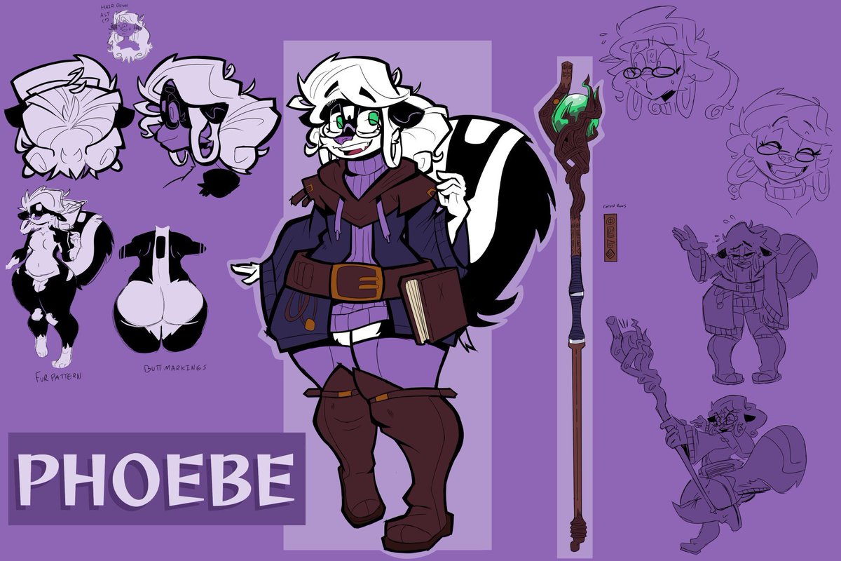 StormcloudComic's tweet photo. Phoebe the scholar mage skunk!
(she's a silly skunk nerd)

🖌️by: @UnlimitedEdge https://t.co/dD0bfbNGJm
