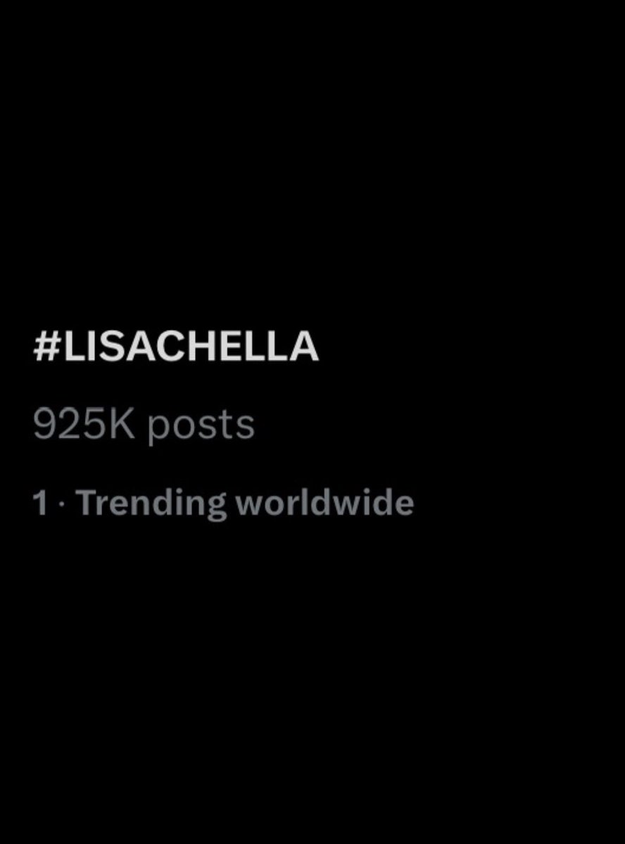TeamLisaPH's tweet photo. Still trending #1 WORLDWIDE! Let’s reach 1 MILLION posts asap!

No skipping, RETWEET AND REPLY WHEN YOU SEE THIS!

THAICONIC LISA COACHELLA 
#LISACHELLA #Coachella2025 https://t.co/6a3u38il2V