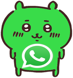 my chiikawa oc their name is whatsappkawa 💚 i worked so hard on this
