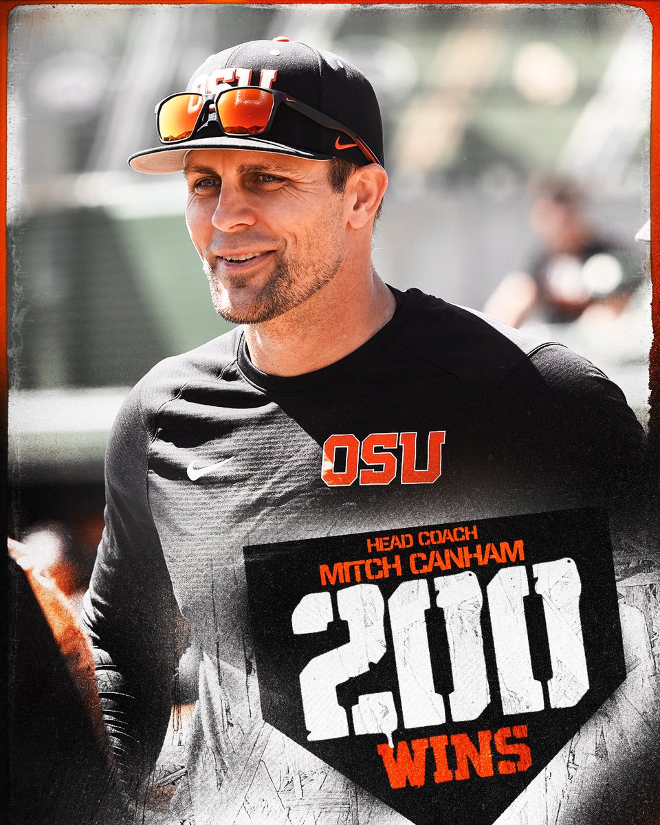 BeaverBaseball's tweet photo. With tonight’s victory, that’s the 200th at Oregon State for @MitchellCanham! https://t.co/KDPCEcGruN