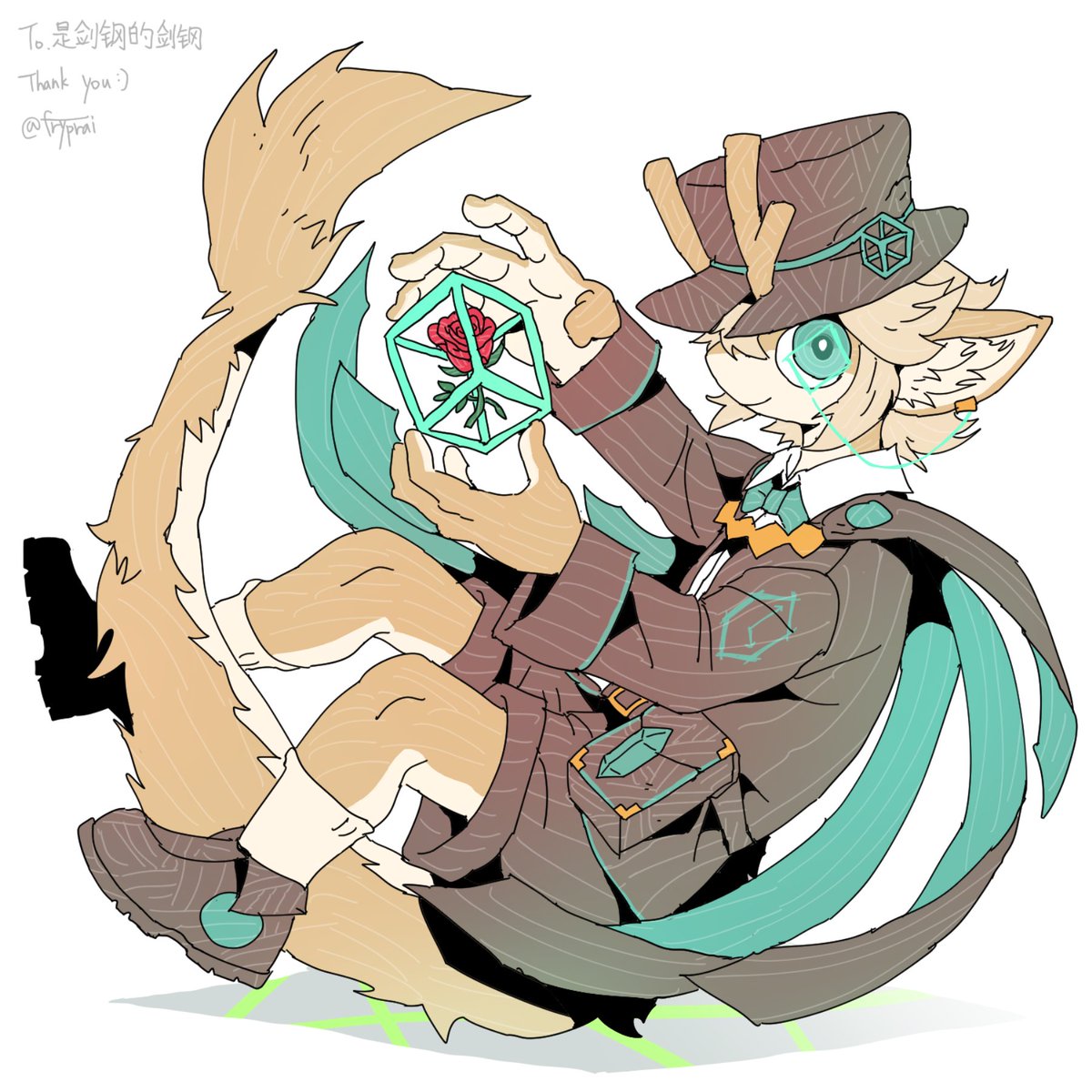 My character drawn by <a href="/fryprai/">Prai</a>! Love it 💖