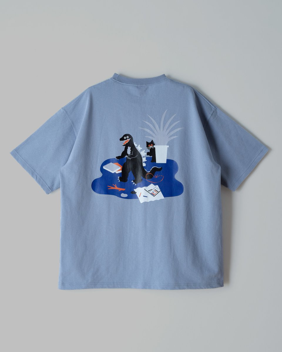 ゴジラ THEアート展Tシャツ ホワイト ゴジラ collaboration with
