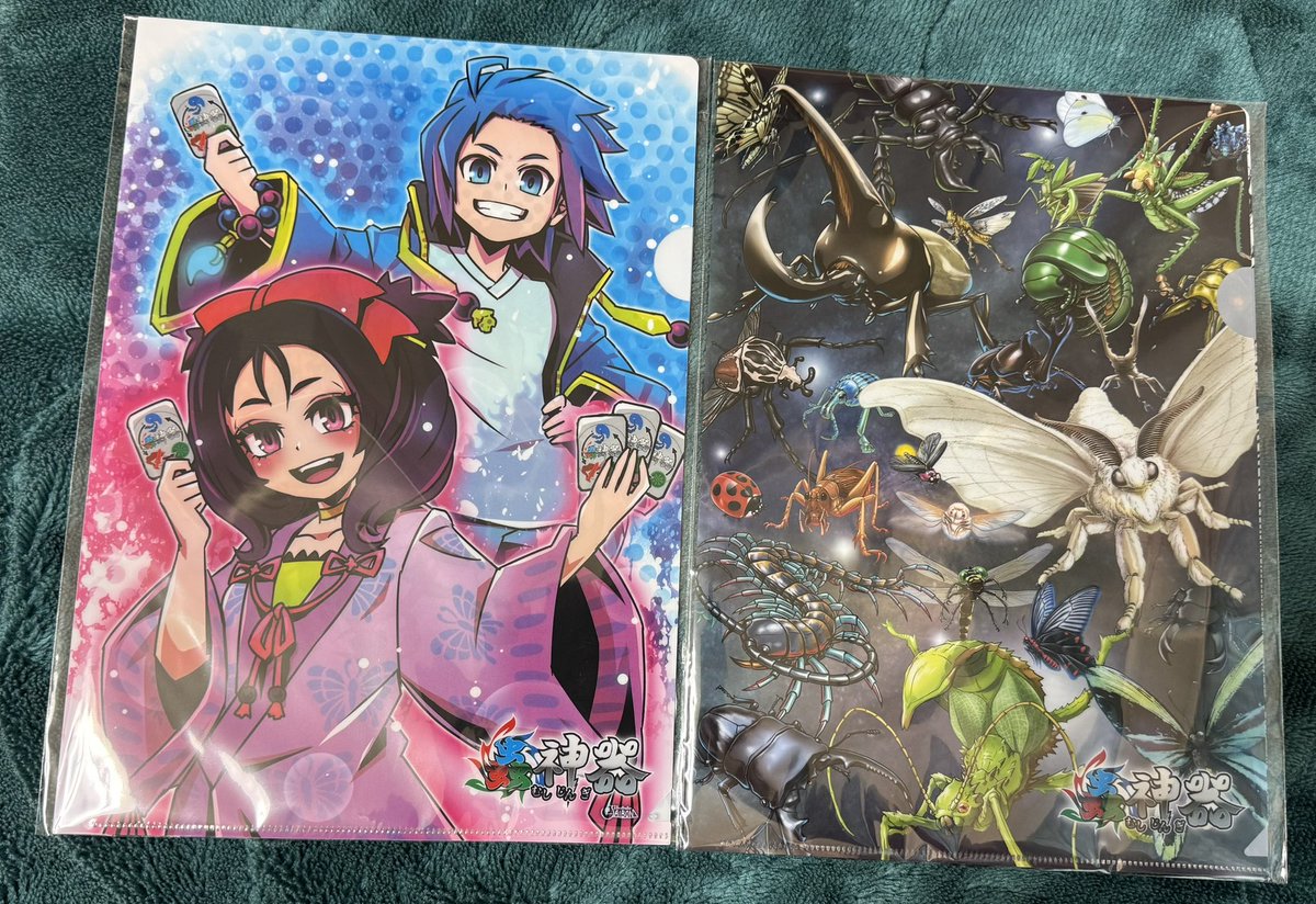 蟲神器 新作グッズ ・クリアファイル カノン&マユver スーパー虫大集合