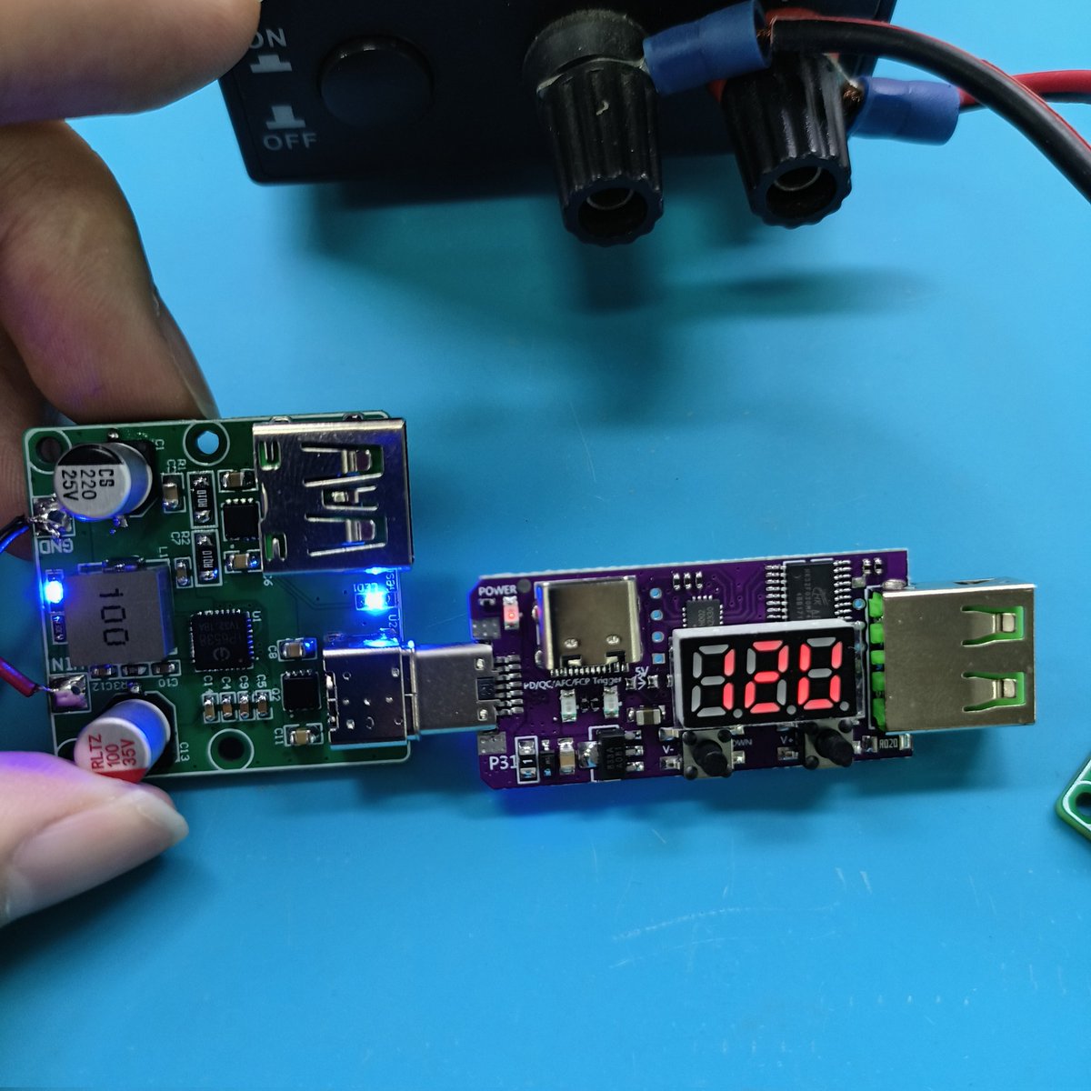 PCBAHelp's tweet image. Dual fast charge module (DC input 8.2-30V), a successful version [close][close] #PCBlayout #firmware #PCBADesign #ElectronicsDesign #FPC #SMT #PCB