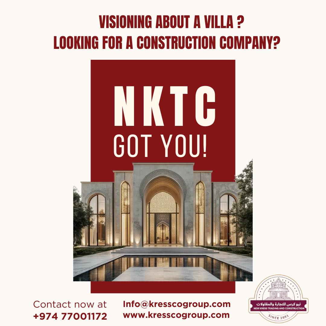 KressCoGroup's tweet photo. Give your villa the upgrade it deserves! From modern touches to timeless elegance, expert renovation tips to transform your space. Let's build something extraordinary!
#VillaRenovation #DreamVilla #HomeUpgrade #KressConstruction #QatarRealEstate #RenovationGoals https://t.co/RIlGKVw8jZ