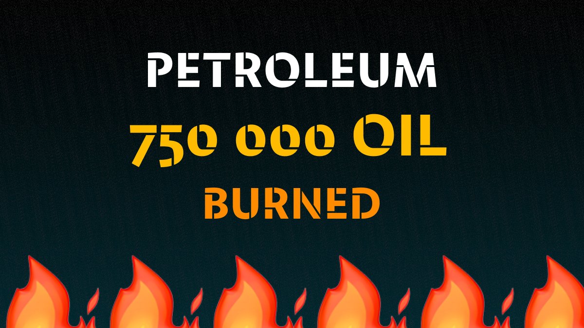 GM Petroleans.

Times are hard, but we are harder.

This is why on top of yesterday 250k+ $OIL burned by the CBD, we burned an additional 500k $OIL.

Enjoy your Saturday fellow citizens !
