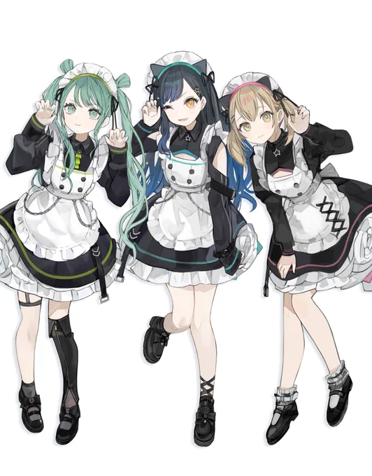 走って歌って踊れるメイドさん(ビビミクさん杏ちゃんこはねちゃん)アクスタ受注開始!〜15日までクリエイターズフェスタ2025 