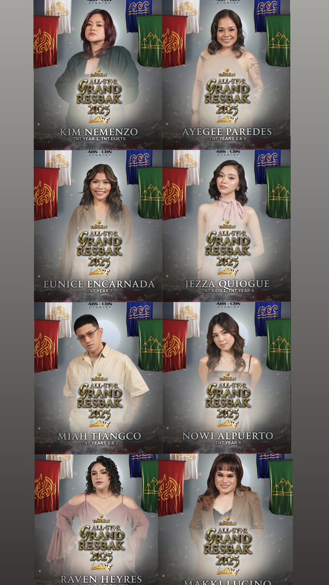 justineleiu's tweet photo. Bring back these 8! Kim, Ayegee, Eunice, Jezza, Makki, Miah, Nowi, Raven!! #TawagNgTanghalan @itsShowtimeNa #ShowtimeTatakTNT #ABSCBN #GMA Vote na @vicegandako #ItsShowtime #SoU https://t.co/jPUhRzfhbI