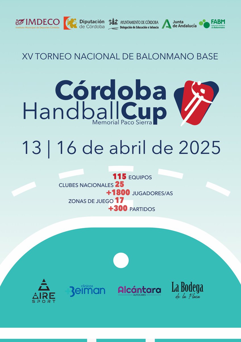 Sebastian090578's tweet image. Solo un día para #CórdobaHandballCup.

Desde la @FAndaluzaBM damos todo nuestro apoyo a su XV edición. 
Un evento referente que vuelve a llenar @AytoCordoba de Balonmano Base del 13 al 16 de abril. ¡Mucha suerte a la organización @CordobadeBM y a todos los equipos participantes!
