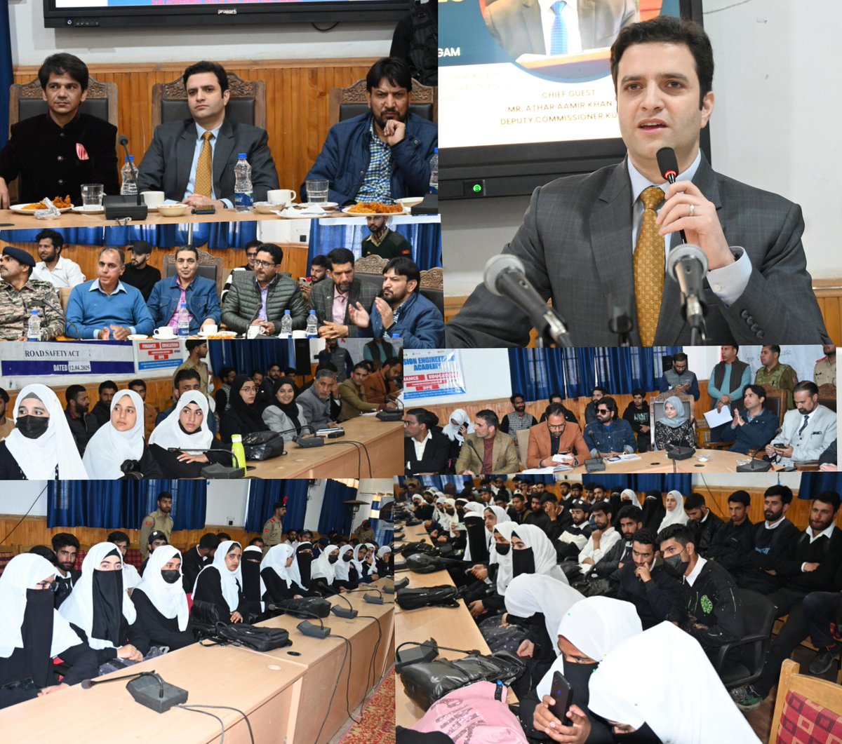 Road Safety Awareness Programme held at GDC Kulgam, presided over by the #DCKulgam <a href="/AtharAamirKhan/">Athar Aamir Khan</a> (IAS),
     He urged students to follow traffic rules and become ambassadors of safe driving.
<a href="/diprjk/">Information & PR, J&K</a> <a href="/ddnewsSrinagar/">DD NEWS SRINAGAR</a> <a href="/PIBSrinagar/">PIB in Jammu Kashmir & Ladakh</a> <a href="/airnewsalerts/">All India Radio News</a>