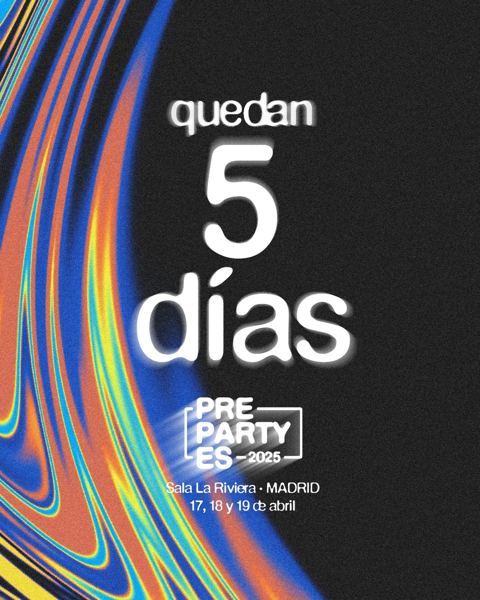 eurospaincom's tweet photo. QUEDAN 5️⃣ DÍAS #PrePartyES25 https://t.co/b5EPNvlWza