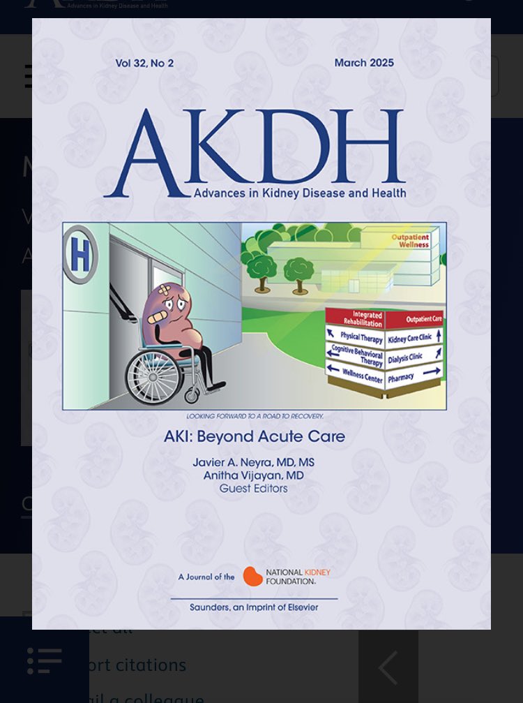 Charuhas V Thakar (@charuthakar) on Twitter photo Perfect timing!
<a href="/akdhjournal/">AKDH</a> March issue.
Road to Recovery after AKI
Thank you <a href="/javo_neyra/">Javier Neyra</a> and Dr. Anitha Vijayan in leading this effort.
🙏 all our contributors
<a href="/NKF_NephPros/">NKF Nephrology Professionals</a> <a href="/nkf/">National Kidney Foundation</a> <a href="/ElsevierConnect/">Elsevier</a>
akdh.org/issue/S2949-81… Perfect timing!
<a href="/akdhjournal/">AKDH</a> March issue.
Road to Recovery after AKI
Thank you <a href="/javo_neyra/">Javier Neyra</a> and Dr. Anitha Vijayan in leading this effort.
🙏 all our contributors
<a href="/NKF_NephPros/">NKF Nephrology Professionals</a> <a href="/nkf/">National Kidney Foundation</a> <a href="/ElsevierConnect/">Elsevier</a>
akdh.org/issue/S2949-81…