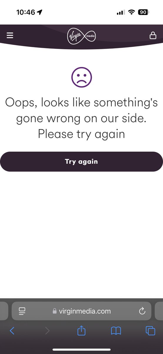 TonyJRichards's tweet photo. @Ofcom why does @virginmedia deliberately block access to their formal complaints portal? It’s been like this for a week now. Could it be to stop customers like me—left waiting nearly a year for installation—from claiming the daily compensation we’re owed? https://t.co/XkFOhCMgqS