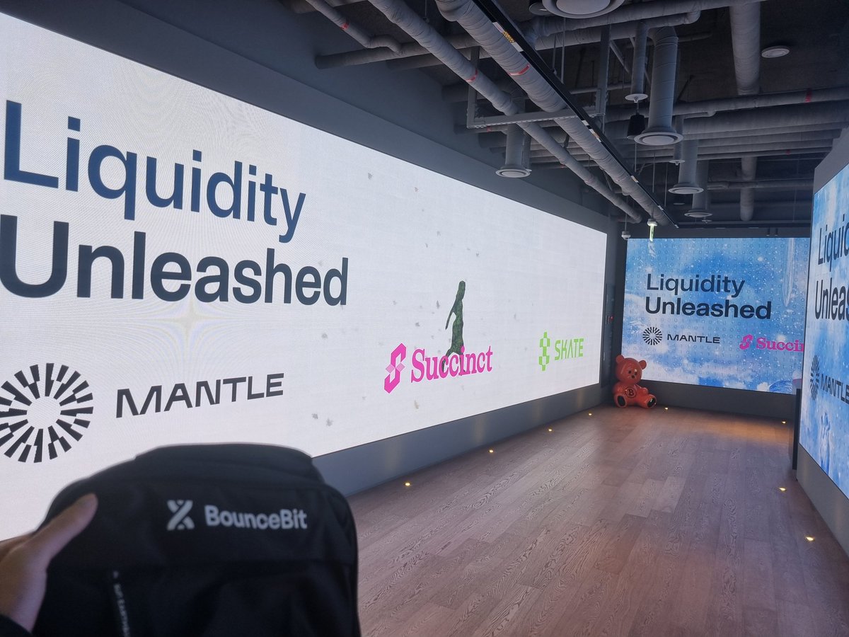 Liquidity Unleashed 
Mantle x Succinct x Skate 오프라인 행사 참석 완료!

정말 많은분들이 참여해주셨네요.
맨틀행사지만 BounceBit의 CeDeFi/RWA의 미래에 대해 더 깊이 이야기 나눌 수 있었던 시간.

포토존, 굿즈, POAP까지 완벽한 구성!
Mantle팀 감사합니다!

#BounceBit #Mantle #CeDeFi