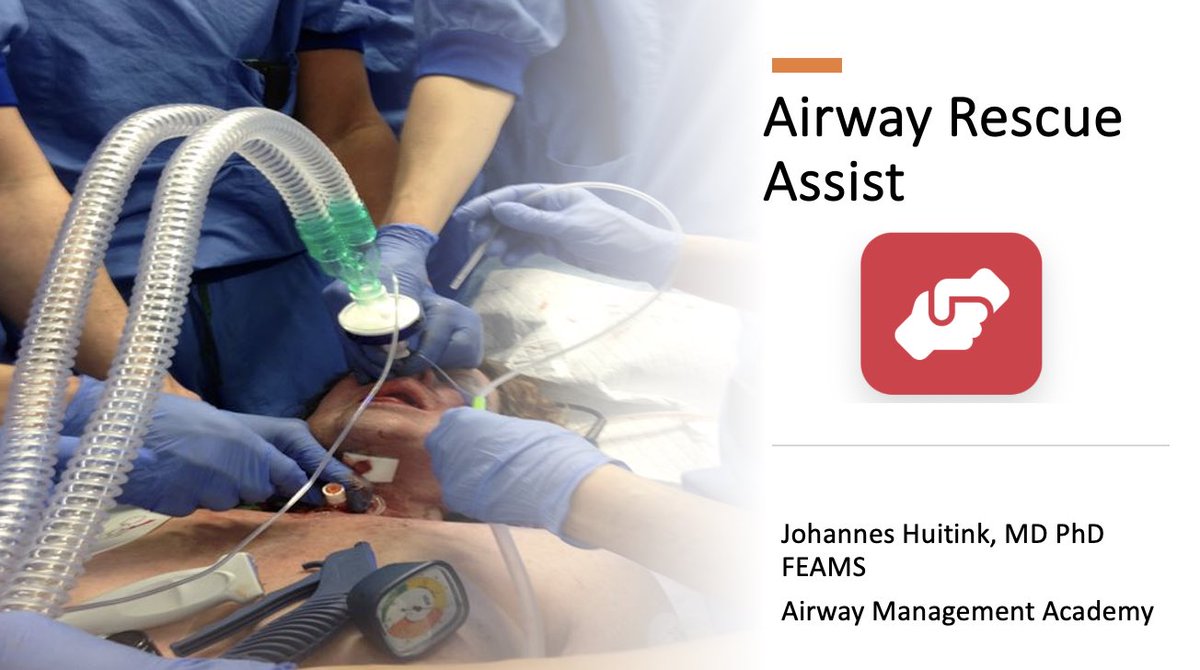 AirwayMxAcademy's tweet photo. Hey #anaesthesia
Do you know what to do when they call YOU to help with airway rescue?
Learn how to think and work under extreme timepressure
I will talk about that in two weeks at #simuvad25 in Madrid πͺπΈ and @AirwayTriageApp update will have that feature when the next free update is released
@airwayGladiator @VirtueOfNothing @NaveenEipe @ProfEllenO @cliffreid @ProtectedAirway @jducanto @wei_huafeng @EM_RESUS @stemlyns @emcrit @doctimcook @altgm @DaveOlvera1
#airwaytriage #airwayrescueassist