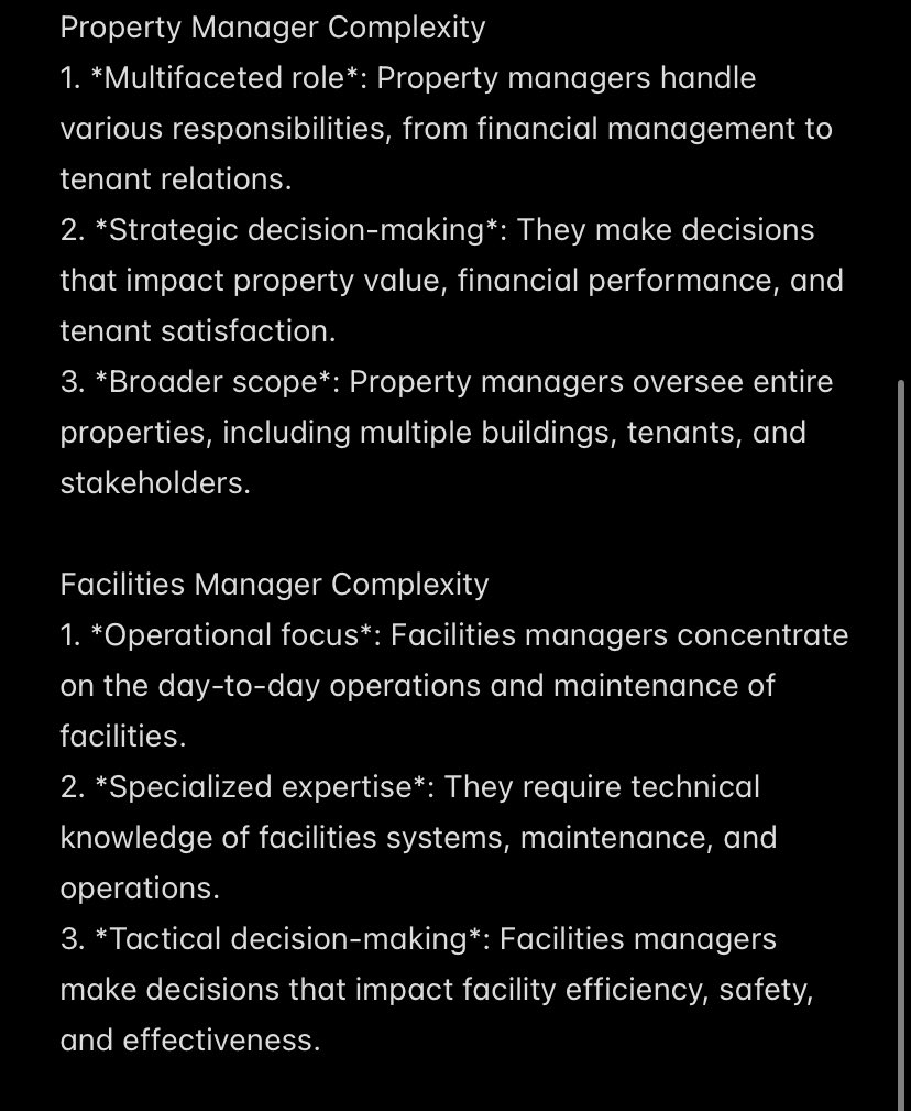 binjanman's tweet photo. I know most hiring managers have its own perspective but here are some differences between a Property Manager and Facilities Manager.

I’m a Property Manager (Engineer) that encompasses both hard and soft services of a property and its facility. https://t.co/9rAct5TMPi