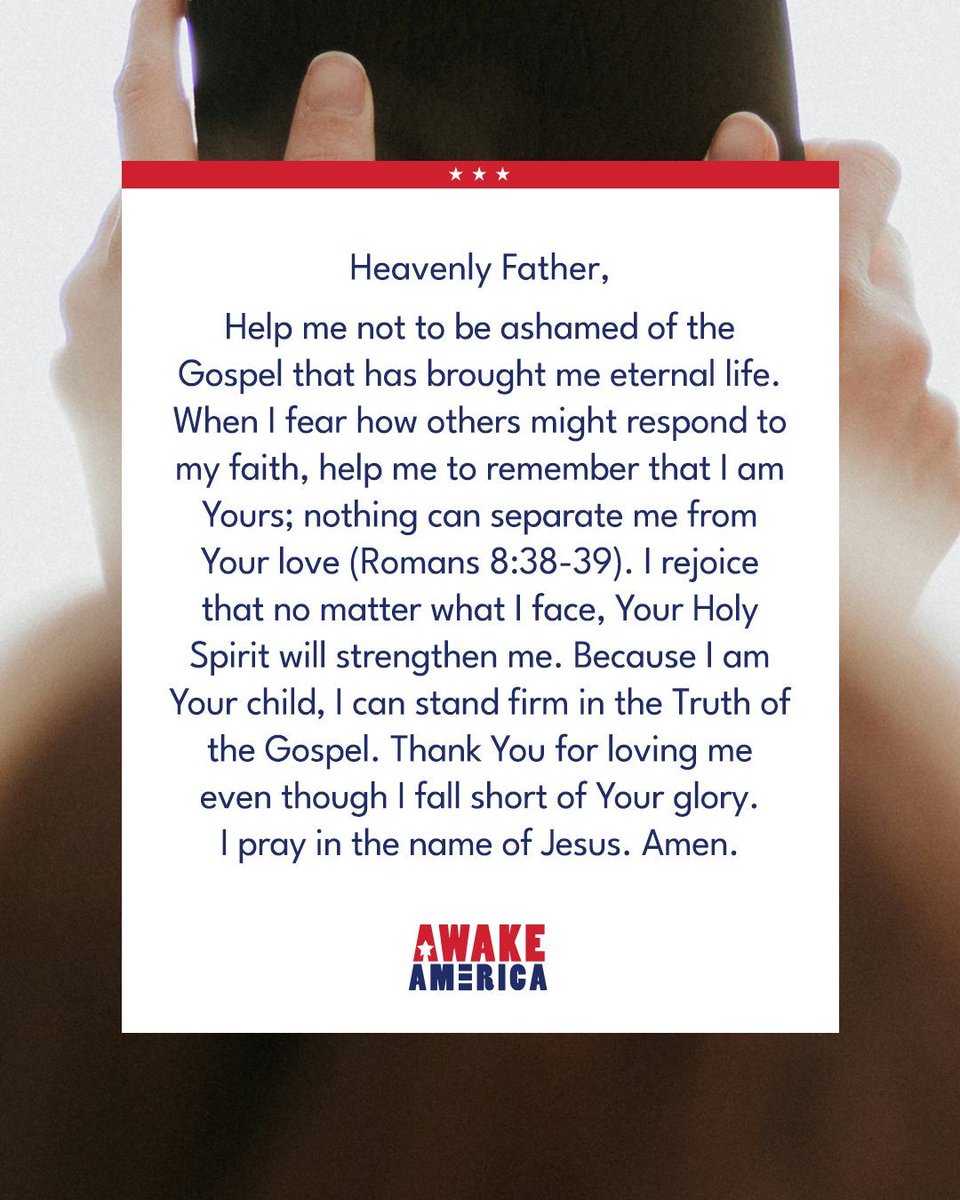 TheAWAKEAmerica's tweet photo. Oh, heavenly Father, we pray for bold faith! https://t.co/ut6sFREZVT