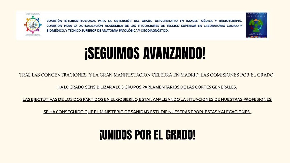 AETR. Aso. Esp. Técnicos y Graduados en Radiología (@aetrradiologia) on Twitter photo ¡SEGUIMOS AVANZANDO!
COMISIONES POR EL GRADO TSS #EstatutoMarco
comisionporelgrado.org #Sanidad #ComisiónporelGrado #TSS
info@comisionporelgrado.org
prensa@comisionporelgrado.org ¡SEGUIMOS AVANZANDO!
COMISIONES POR EL GRADO TSS #EstatutoMarco
comisionporelgrado.org #Sanidad #ComisiónporelGrado #TSS
info@comisionporelgrado.org
prensa@comisionporelgrado.org