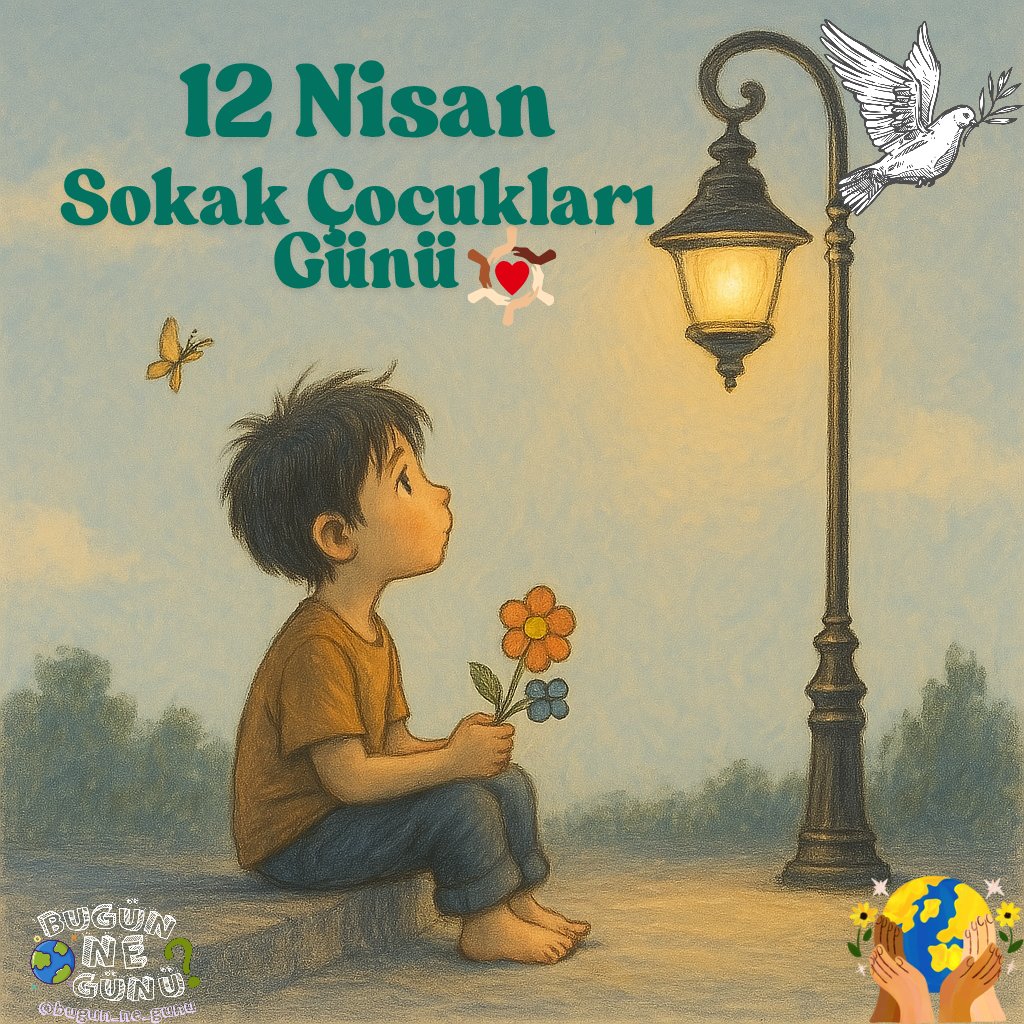 🌍12 Nisan Sokak Çocukları Günü! Sokaklar çocukların oyun alanı olmalı, mücadele alanı değil. Her çocuk sevgi, eğitim ve güveni hak eder. Gelin, bir çocuğun hayatına umut olalım! ￼ Sen sokak çocukları için ne yapardın? Yorumlarda paylaş!

 #SokakÇocuklarınaUmutOl