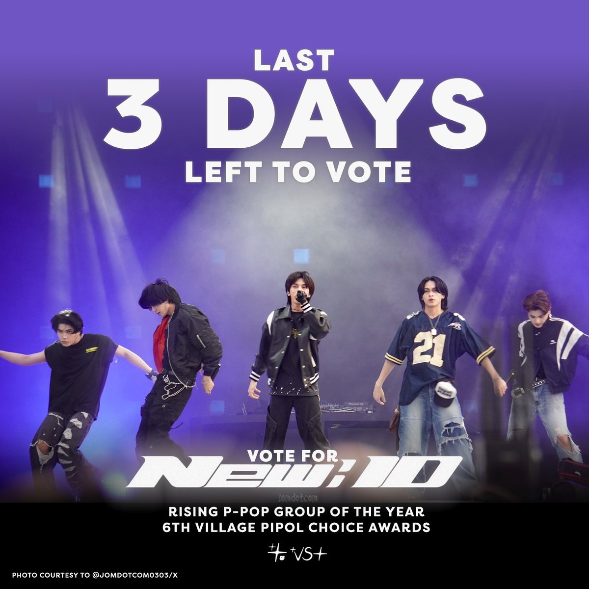ThadVST's tweet photo. [📲] #TTO_Voting

‼️3 DAYS LEFT TO VOTE FOR NEW:ID‼️

🗳️ 6TH VP CHOICE AWARDS

🏆CATEGORY: Rising P-POP Group of the Year
📅 DEADLINE: Apr. 15, 2025 (10 PM)
📤 To VOTE, check this thread

#NewIDon6thVPCA
#VPChoiceAwards #6thVPCA
#New_ID #뉴이드 @official_newID

📸: @jomdotcom0303 https://t.co/rbQhMod06L