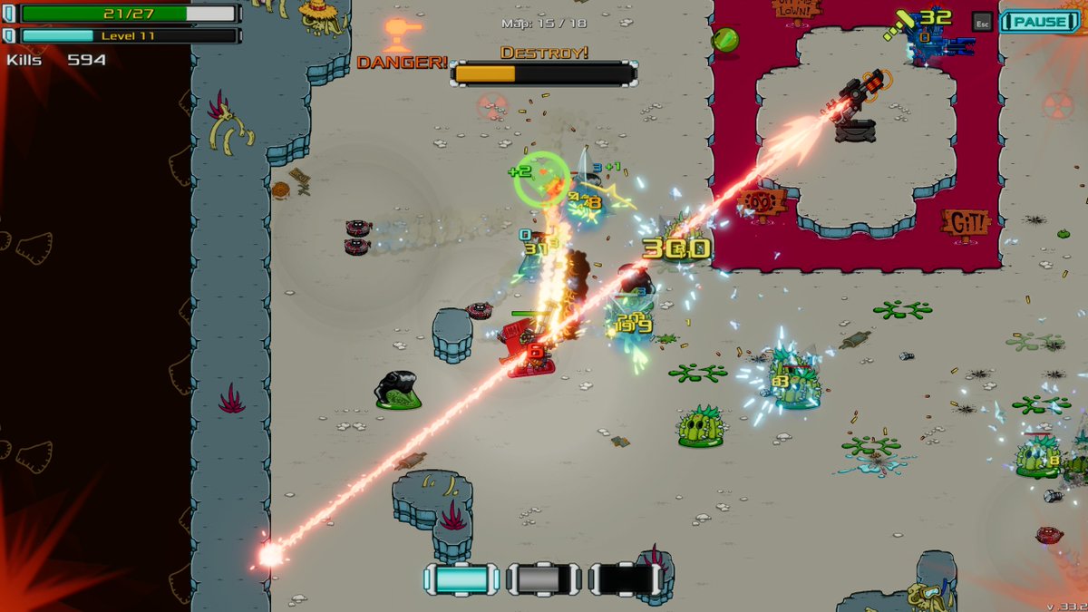 That's leaving a mark. At least the slime ate the worst of it.

Gunbot Diplomacy out on Steam soon! 

store.steampowered.com/app/2800840?ut…

#ScreenshotSaturday #indiegames #indiegaming #bullethell #roguelite #roguelike #arenashooter #topdownshooter