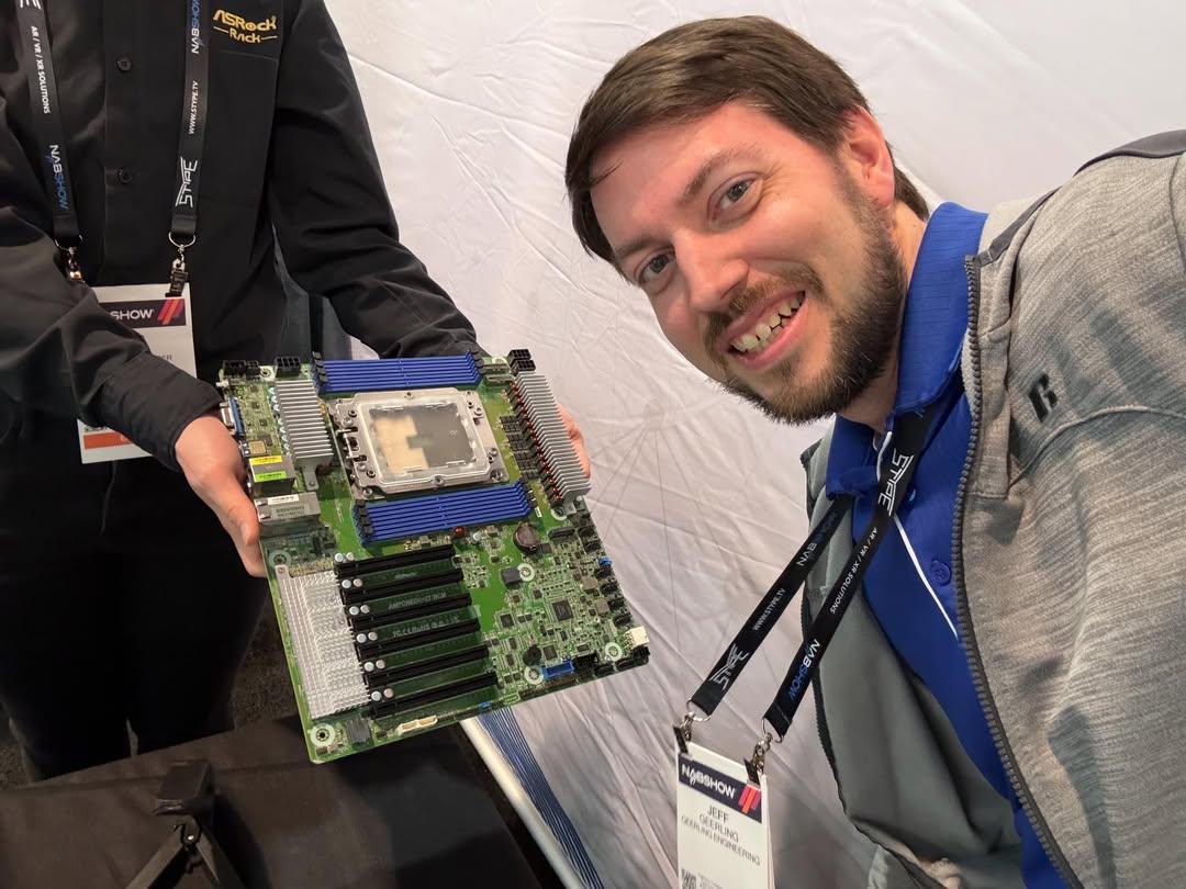 MakerFaireRome's tweet photo. 🚨 Hidden in plain sight: we've  spotted the elusive #AmpereOne ASRock Rack #motherboard  —tucked away but very real.A rep whispered: “Bundles coming Q…” 👀Cloud-native, ARM-powered, ultra-efficient. The next-gen server era is near.#waiting4MFR2025 #CallForMakers soon to be open... 🔧💡

#ASRockRack #ARMserver #AmpereComputing #serverhardware #datacenter #cloudcomputing #CPUs #TechNews  #MFR2025 #makerfairerome