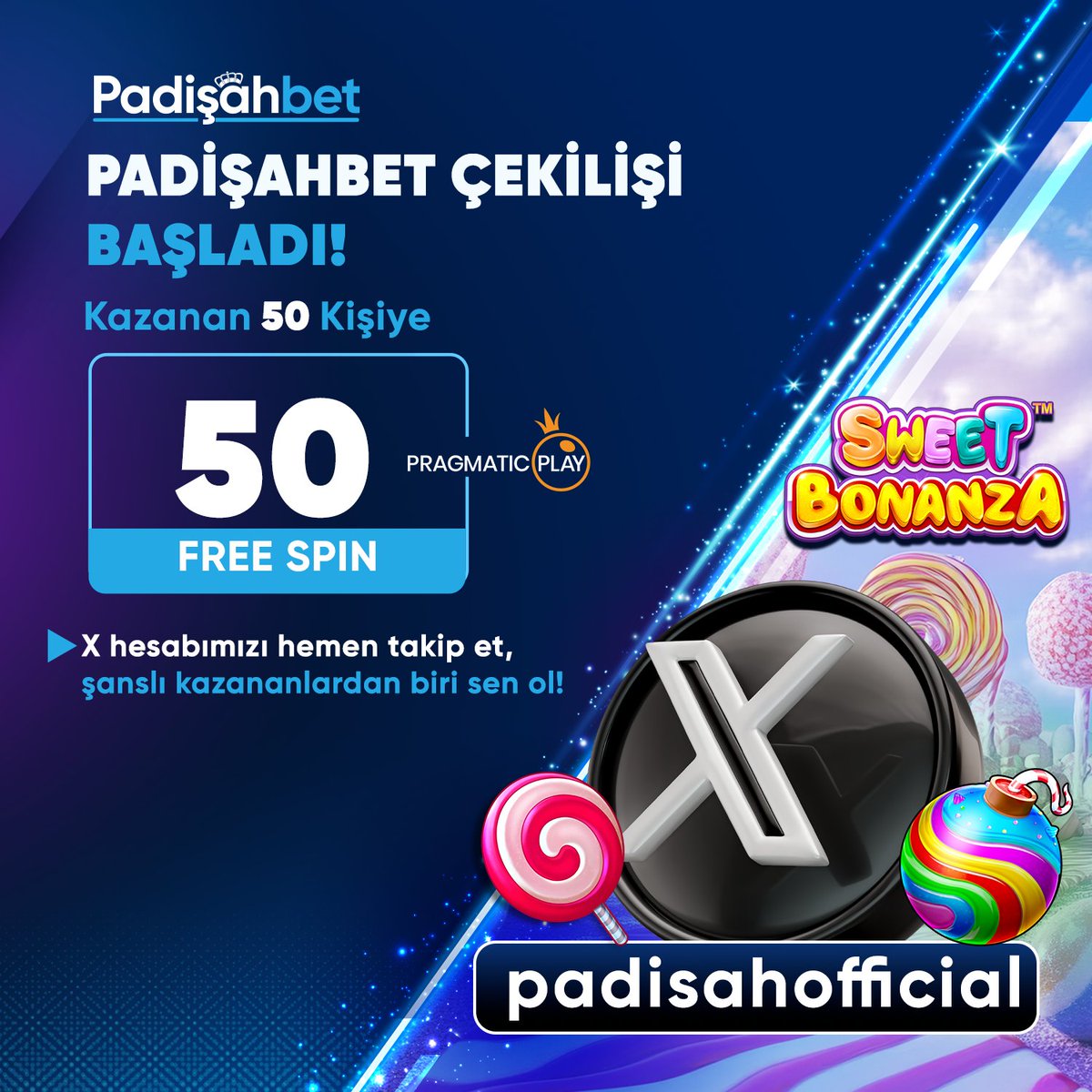 padisahofficial's tweet photo. 🎉 PADİŞAHBET ÇEKİLİŞİ BAŞLADI!

🍬 50 Şanslı Üyemize 50 Free Spin Hediye!
📅14:00- 17:00

1️⃣ X hesabımızı takip et.
2️⃣ Yoruma kullanıcı adını yaz.

🎁Kazananlar X hesabımızdan açıklanacak!

Padişahbet Şansa Davet!⤵️ 
https://t.co/o5njX8bTk0 https://t.co/27n5dSOAIe