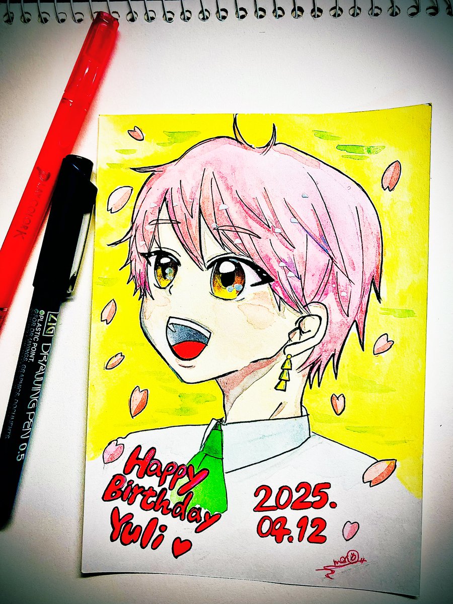 izuversion0's tweet photo. ユーリちゃんお誕生日おめでとう💖✨

今年で…何回目か忘れちゃったけど。
わたしの気持ちをいっぱい込めてイラストを描きました🌸
ユーリちゃん本当にお誕生日おめでとう🎉🎂これからも大好きだよ〜〜〜〜🥰🩷

#プリンセスの愛でTLをピンクに染めて
#ユーリ誕生祭 https://t.co/xPAgju26Ie