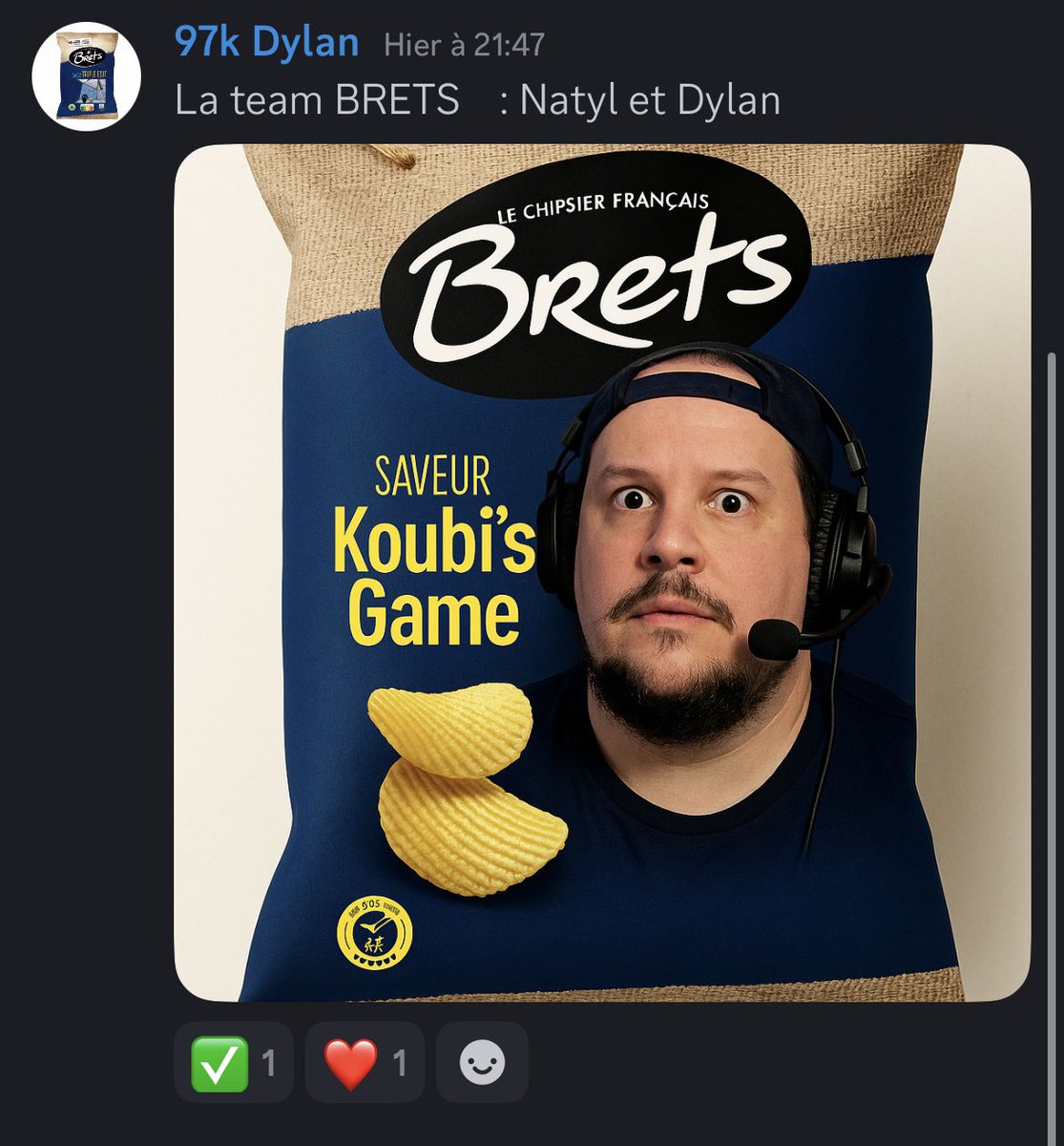 La toute 1ere Team inscrite pour les Koubi’s Game qui va tenter de gagner :

100€ / 1 maillot esport / 1 tapis souris XXL et la coupe !

Team Brets :
Natyl et Dylan 

Qui sera la prochaine team ? :)