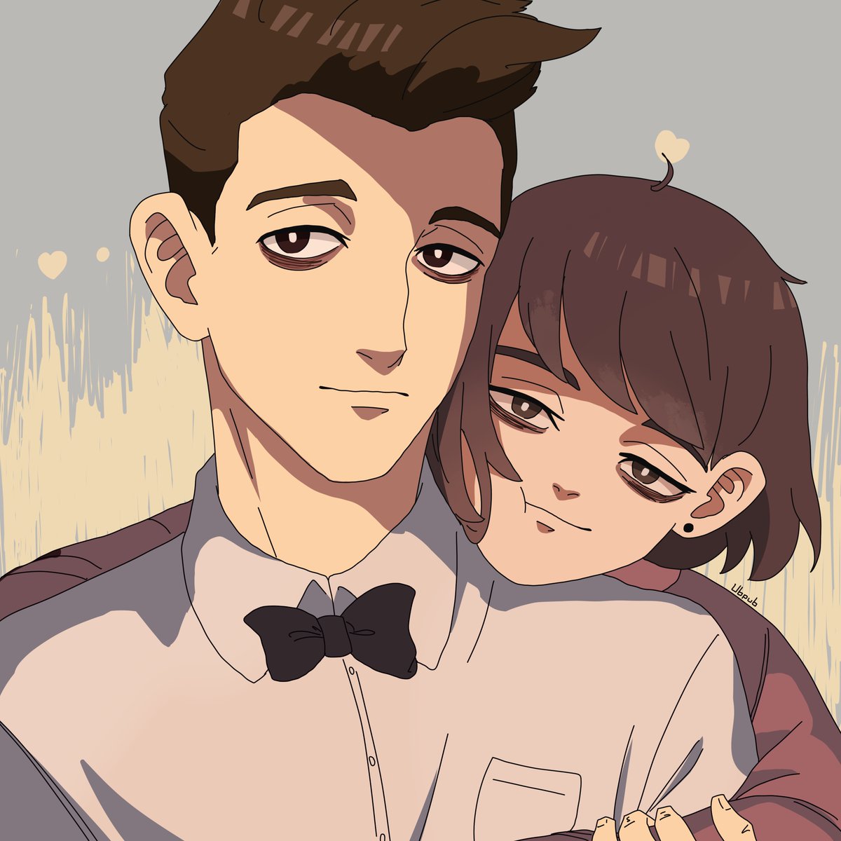 Ubpub's tweet photo. This one's funny. I remember simping for this milkman guy Francis last year and wanted to draw myself hugging him just because. Nothing else, just me simping for an obsession.

#FrancisMosses #fanart #ThatsNotMyNeighbor #milkmanfanart https://t.co/Kt7I8XEj31