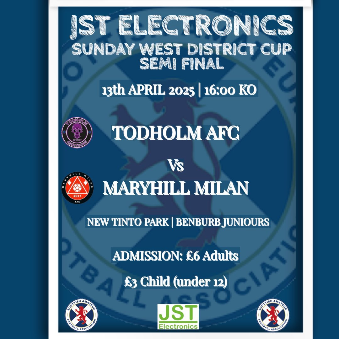 SAFAWestSunday's tweet photo. Tomorrow - Semi Final Time!!

Get yourselves along, two cracking games in store

Action kicks off from 2pm @ Benburb New Tinto Park 🙌⚽️

Best of luck to each of the teams 

@ScotAmFA @scottish_aff @GDSFC2008 @AirdireL @AsafaLeague https://t.co/bCfbSu3lI6