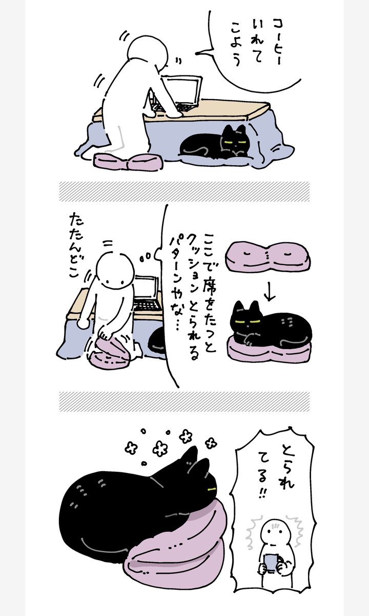 クッションはねこに奪われる宿命
という絵日記 