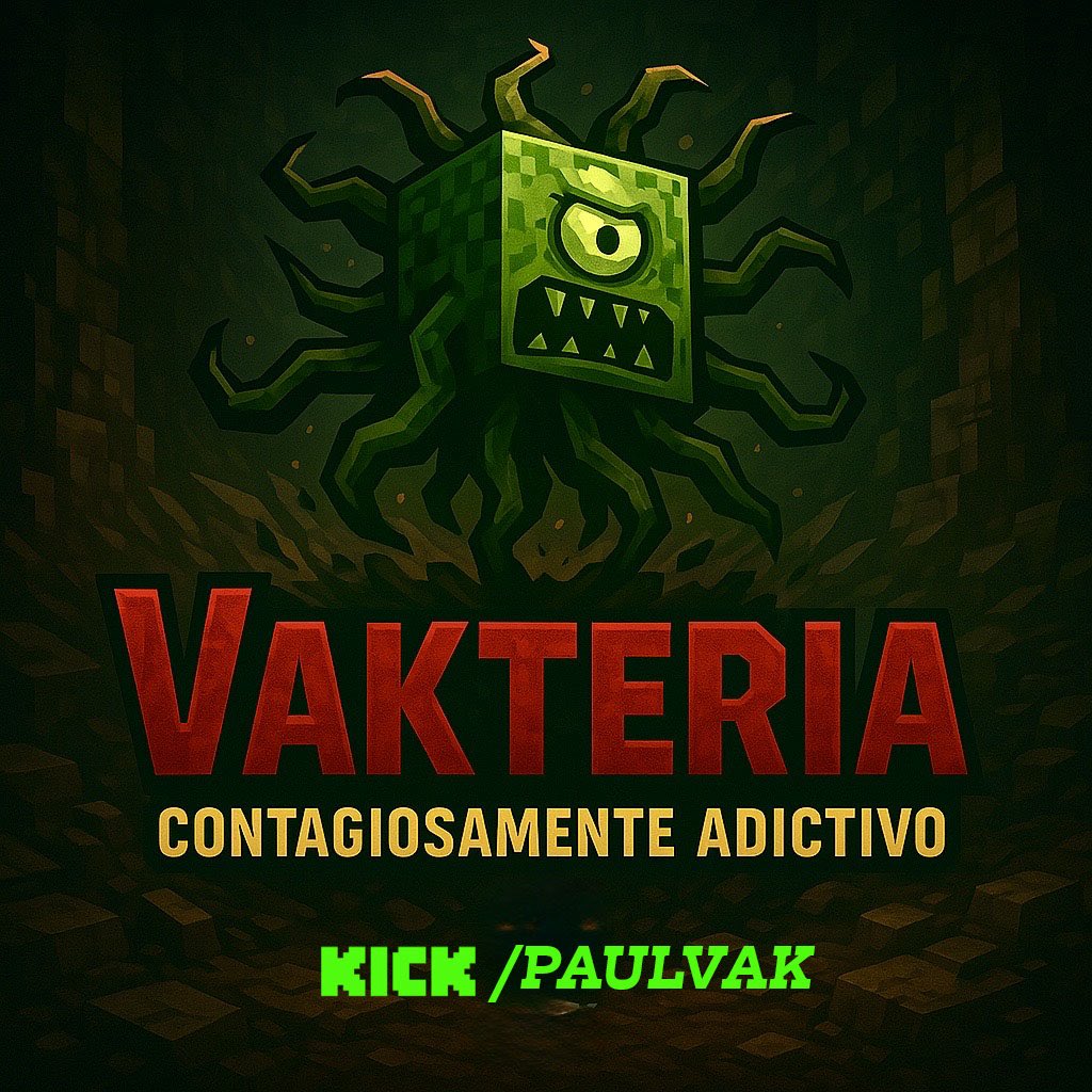 PaulVak2's tweet photo. Oficial mente empezó la seria VakTeria de Minecraft! 
Pa las personas que les encanta apoyar este tipo de contenido! Bienvenido! 
Directo todos los días en https://t.co/zHTkQhxyij https://t.co/1N3iqAQIP8