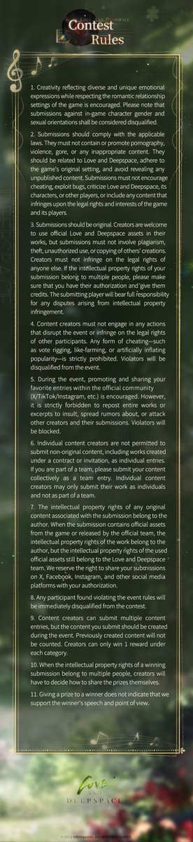 Love and Deepspace | Sylus's Birthday Fan Art Contest
Nightlong devotion, all your blessings nestled in his heart.
Participate in the [Where Hearts Live] Sylus's Birthday Fan Art Contest for a chance to win cash, in-game Diamonds, and 2025 Sylus's Birthday Merch!

Follow