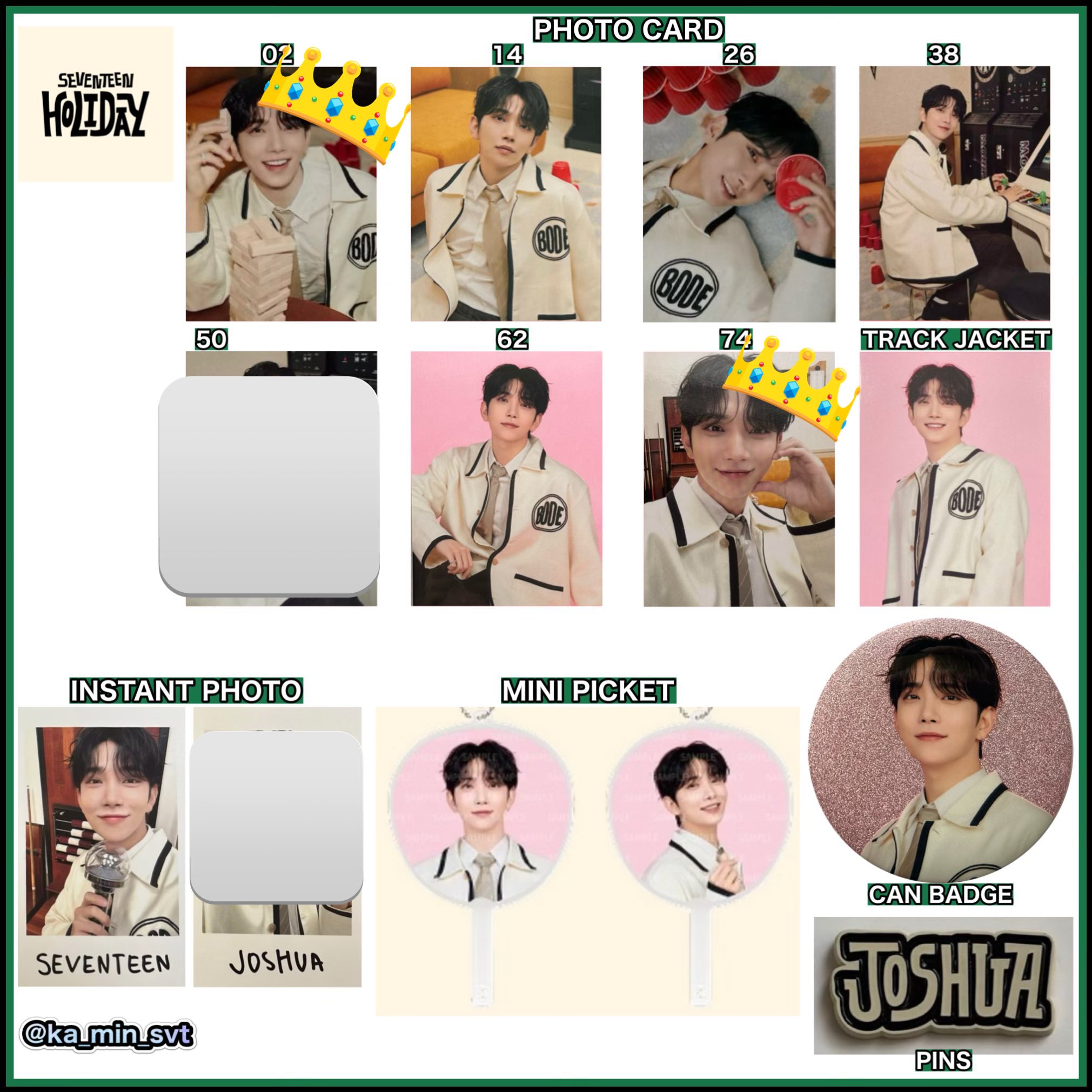 ウォヌ SEVENTEEN HOLIDAY トレカ インスタントフォト お1人様1点限り】 SEVENTEEN ウォヌ HOLIDAY トレカ